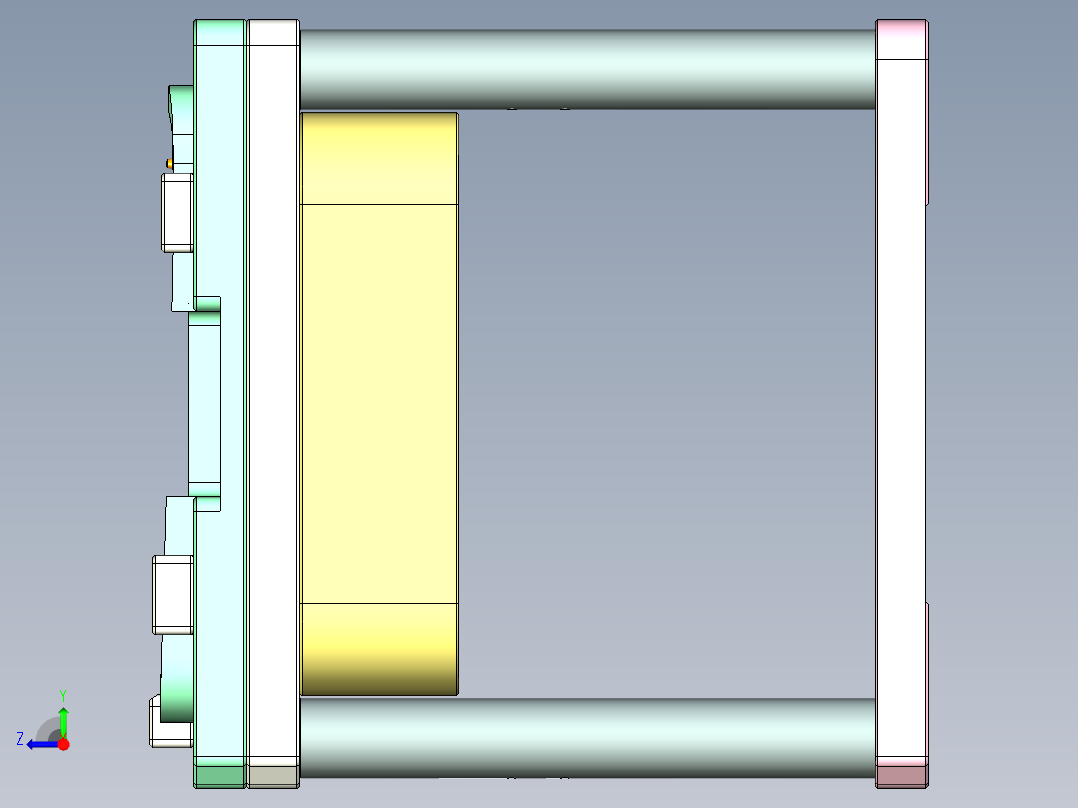 UX305LA-D笔记本CNC工装夹具三维模型-CNC1-0126右视图