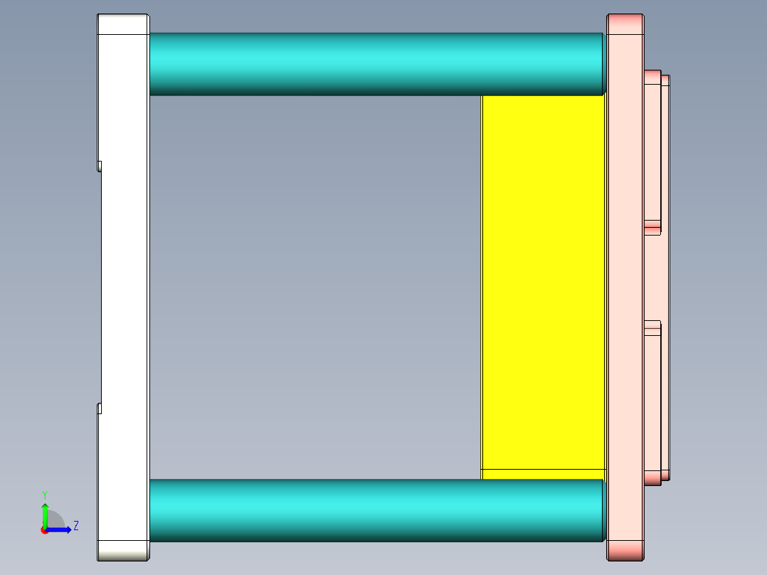 T305-CNC2笔记本CNC工装夹具三维模型-0621左视图