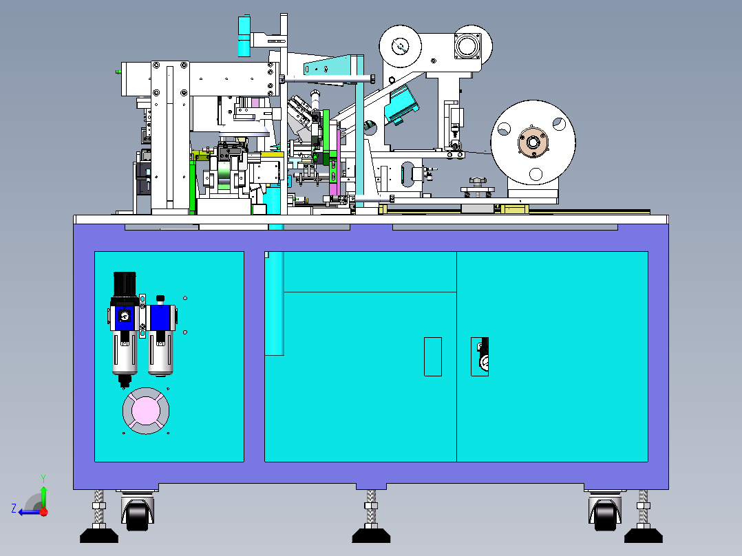 一种极耳贴胶机sw18可编辑右视图