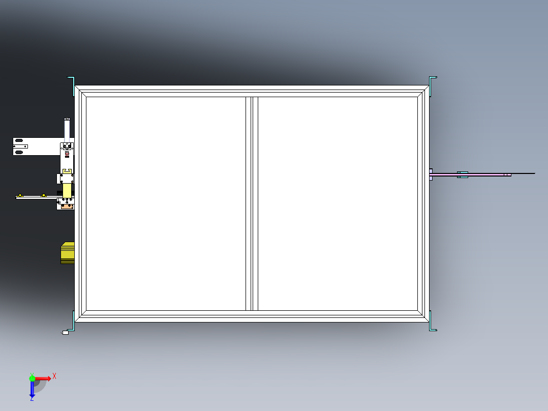 SATA连接器自动CCD检测设备sw13可编辑俯视图