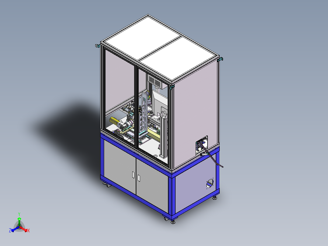 SATA连接器自动CCD检测设备sw13可编辑正等轴测图