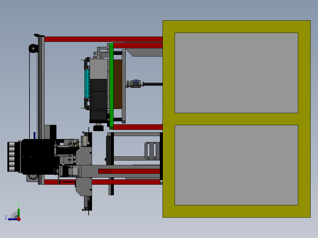干式电极电火花加工生产设备sw17右视图