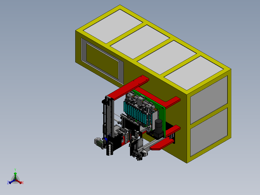 干式电极电火花加工生产设备sw17正等轴测图