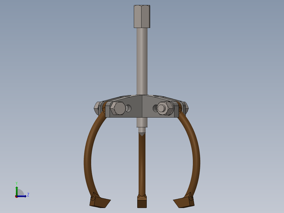 娃娃机爪子左视图