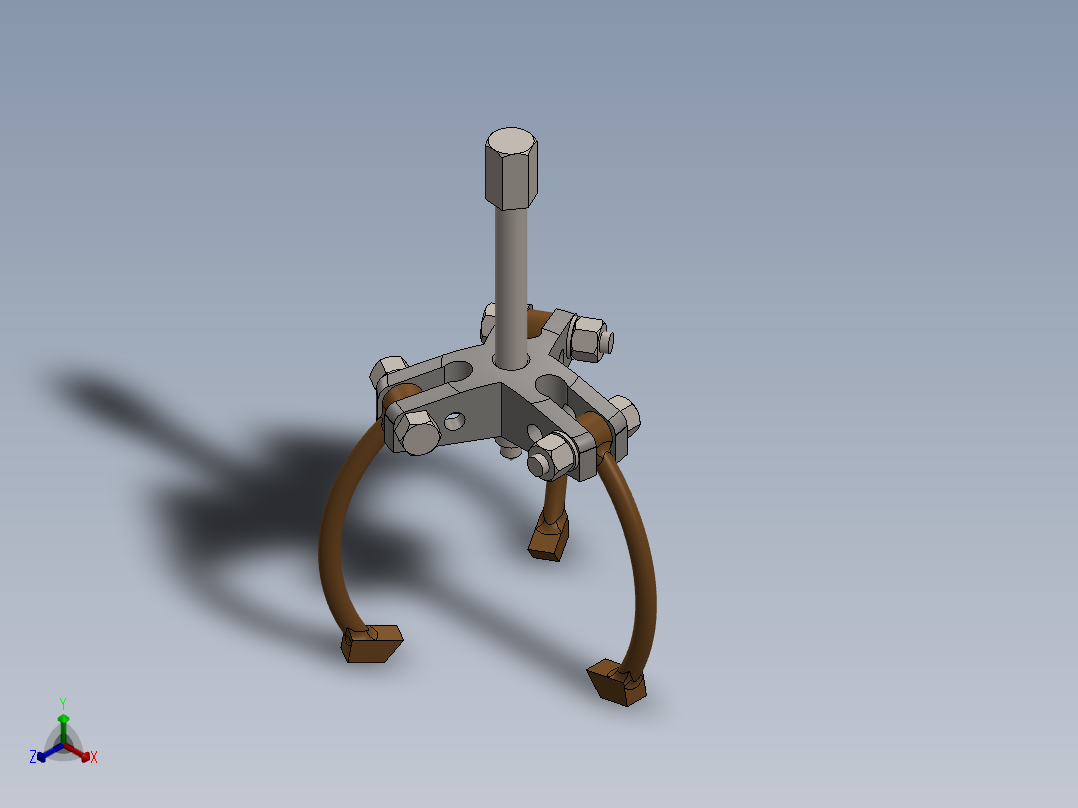 娃娃机爪子正等轴测图