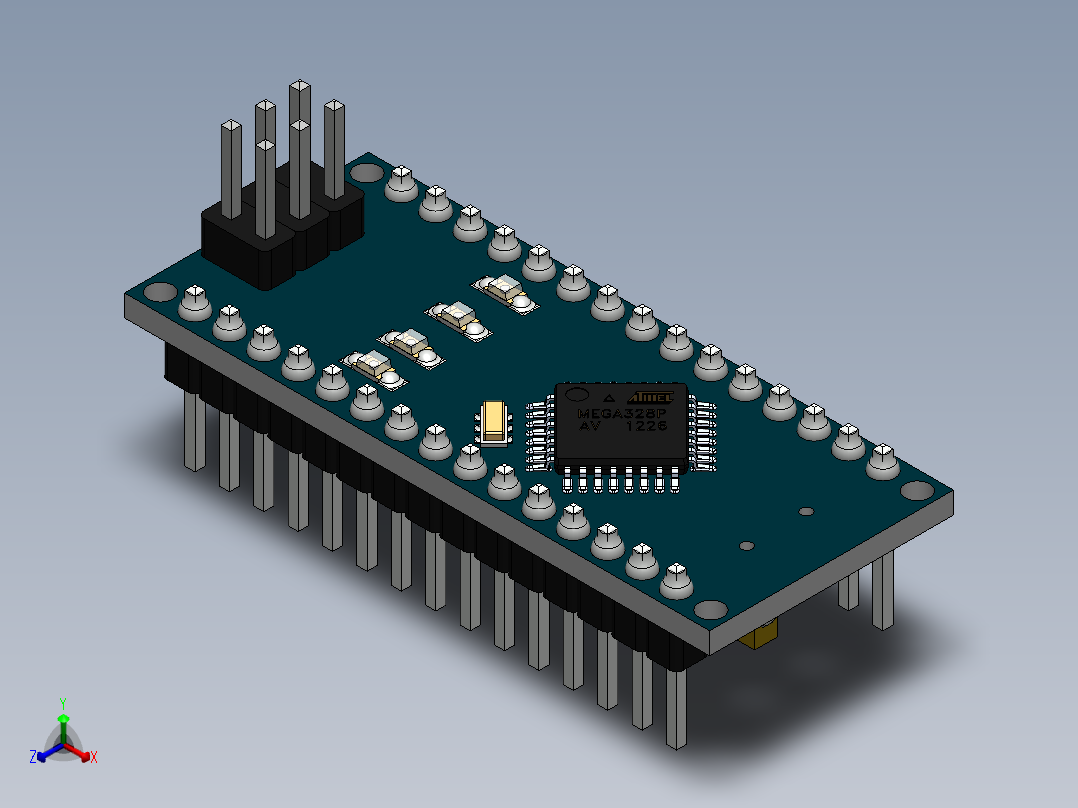 电路板、主板(209)正等轴测图