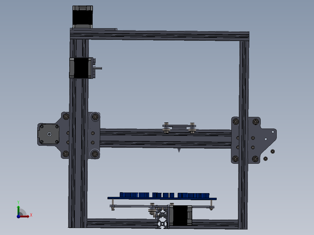 A3003836-XYZ三轴线运动组件前视图