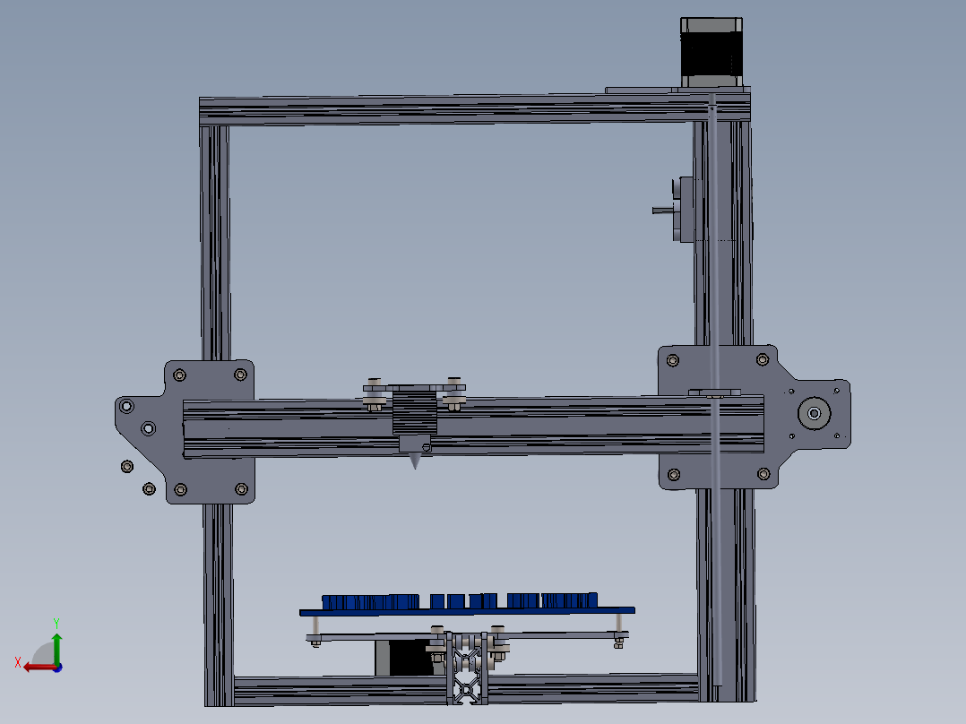 A3003836-XYZ三轴线运动组件后视图