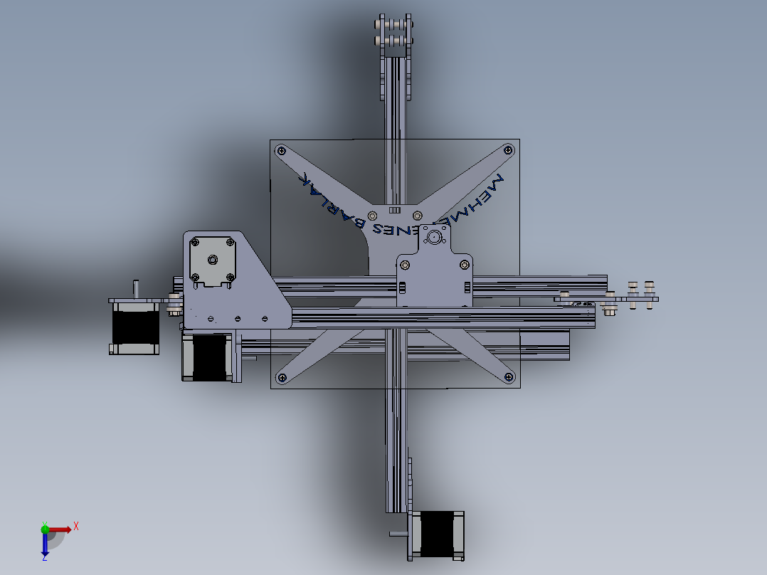 A3003836-XYZ三轴线运动组件俯视图
