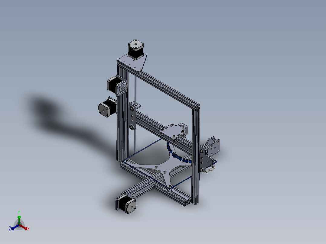 A3003836-XYZ三轴线运动组件正等轴测图