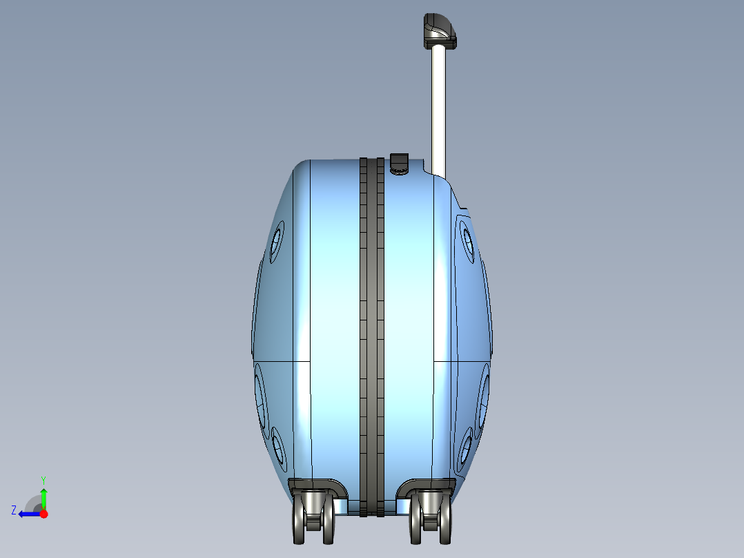 月球系列圆形儿童箱右视图