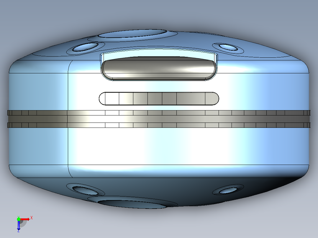 月球系列圆形儿童箱俯视图