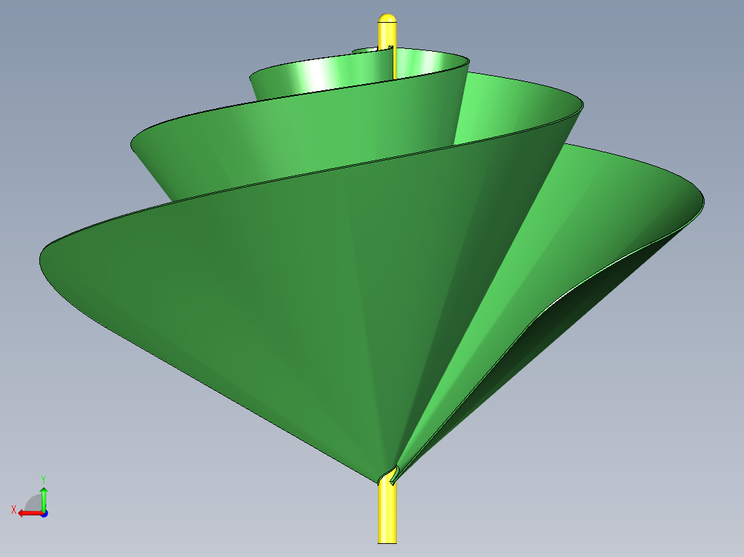 阿基米德螺旋后视图