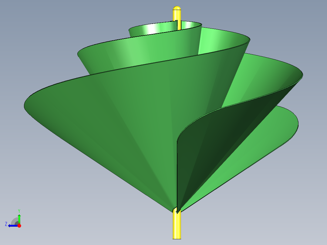 阿基米德螺旋右视图