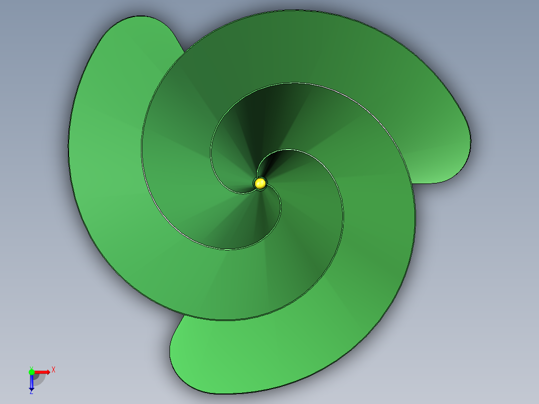 阿基米德螺旋俯视图