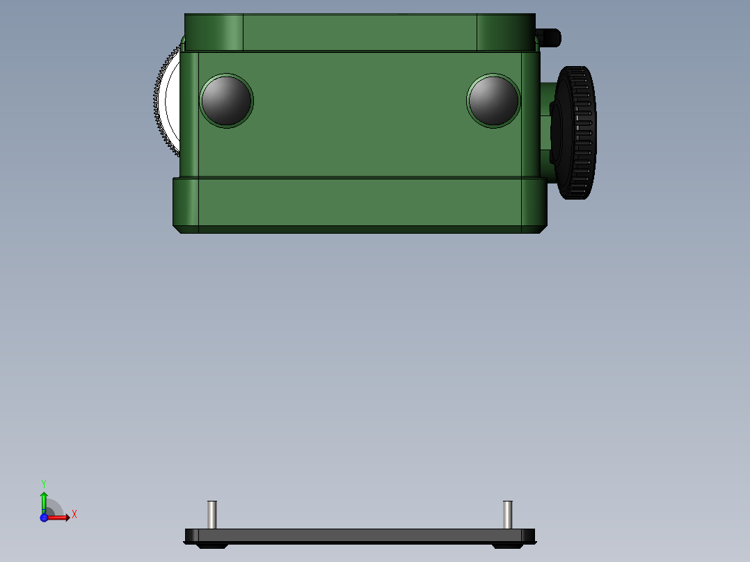 小收音机前视图