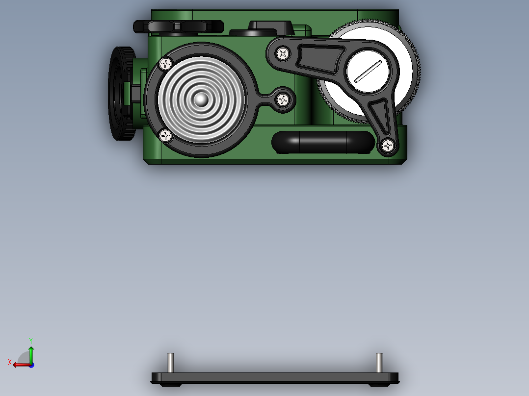 小收音机后视图