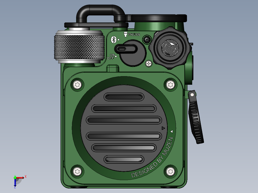 小收音机俯视图