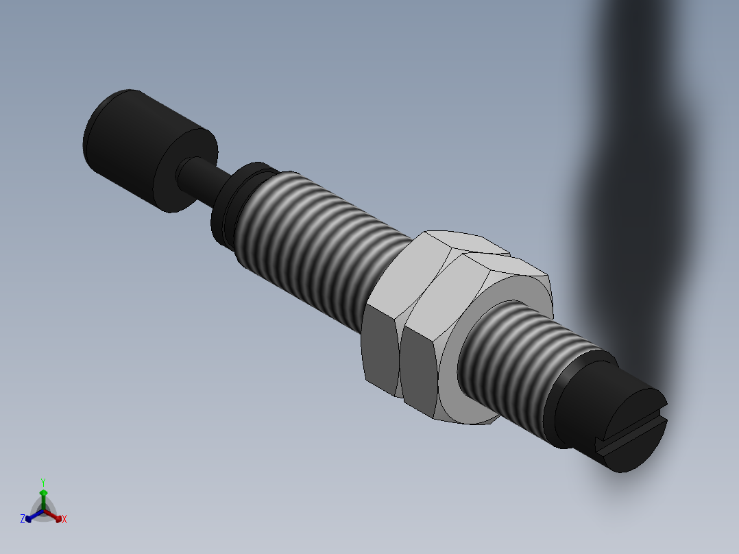 SMC缓冲器RBC0806正等轴测图