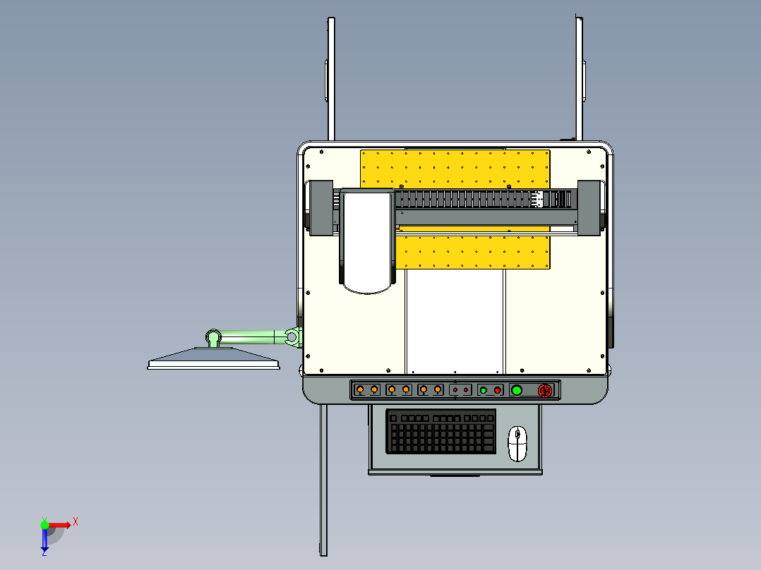电子产品测试机俯视图