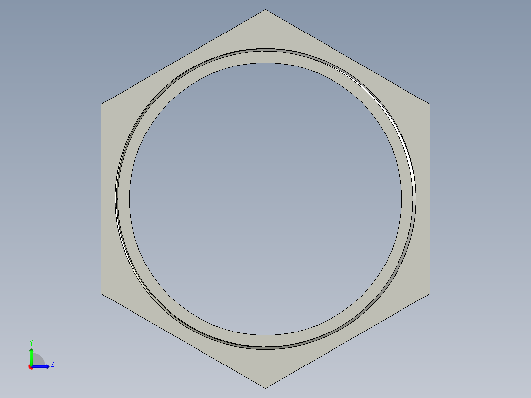 螺纹管转接头-内外丝等径 DN100左视图