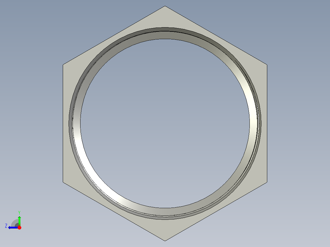 螺纹管转接头-内外丝等径 DN100右视图