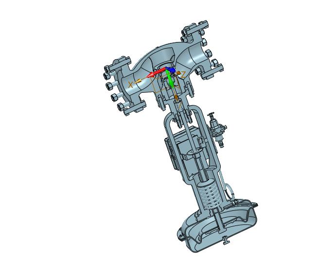 气动隔膜调节阀低温流量调节阀剖切详细结构