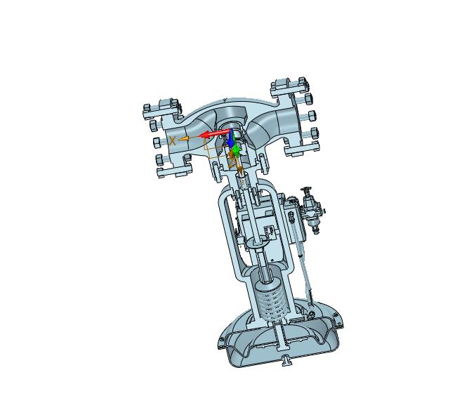 气动隔膜调节阀低温流量调节阀剖切详细结构