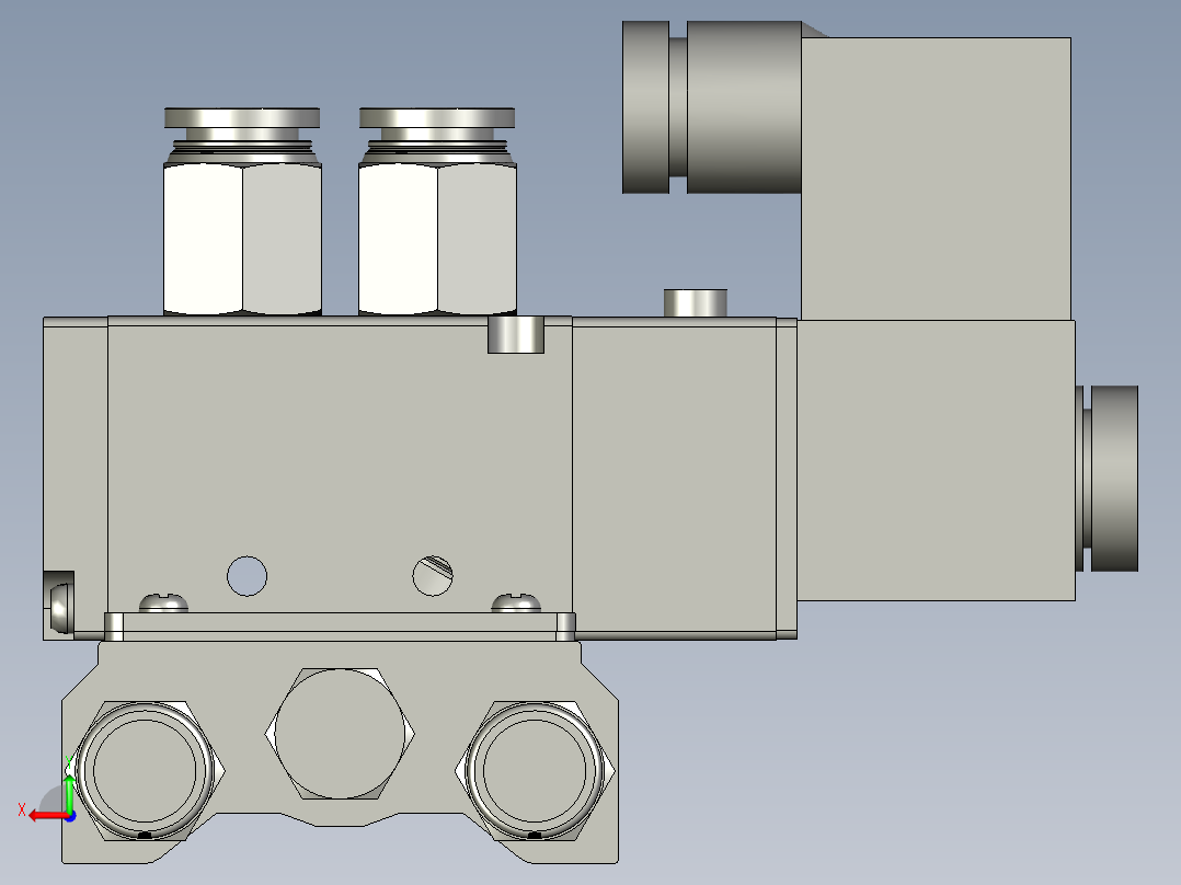 4V2100C电磁阀后视图
