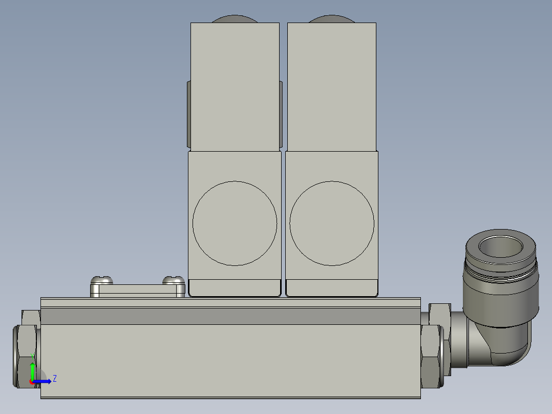 4V2100C电磁阀左视图