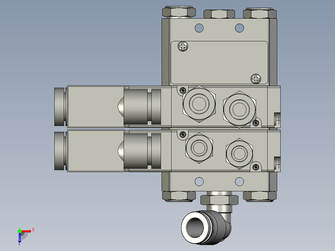 4V2100C电磁阀俯视图