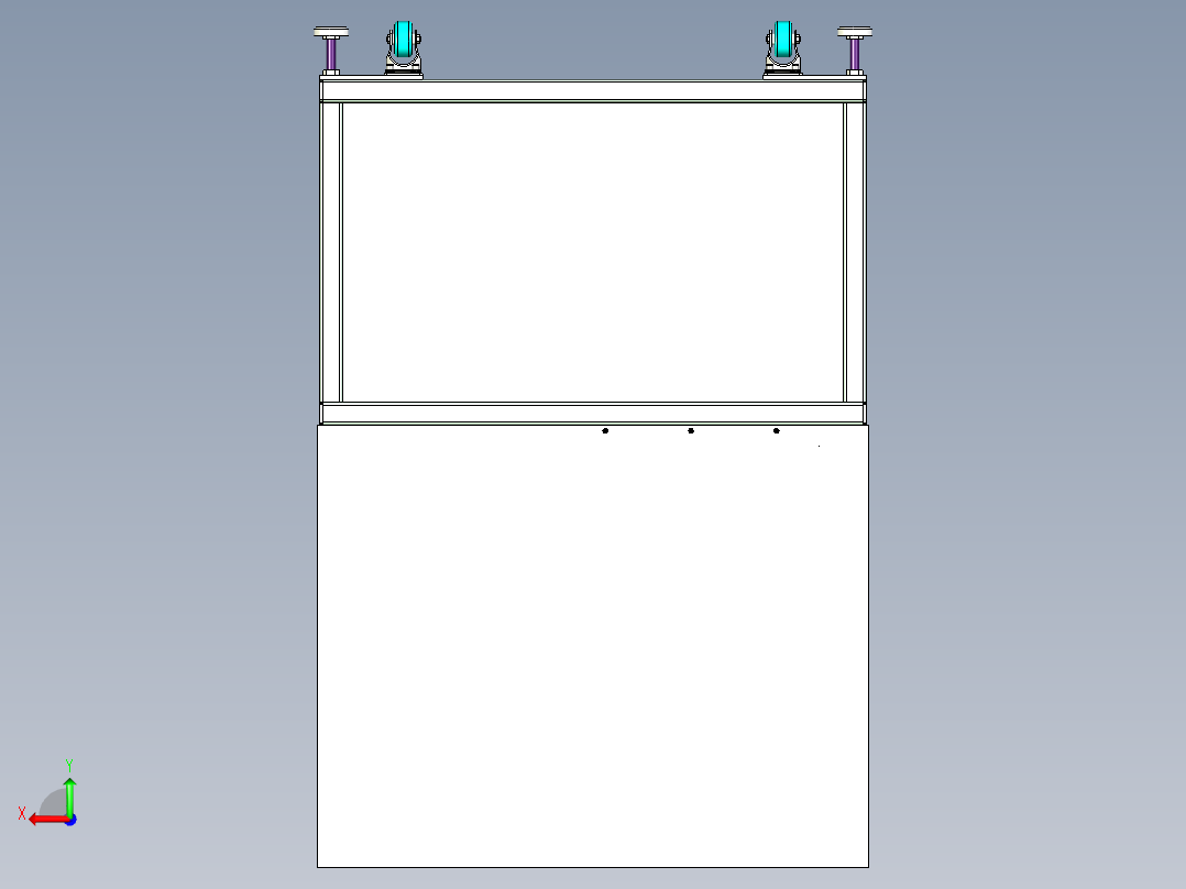 电子产品表面贴标机设计后视图