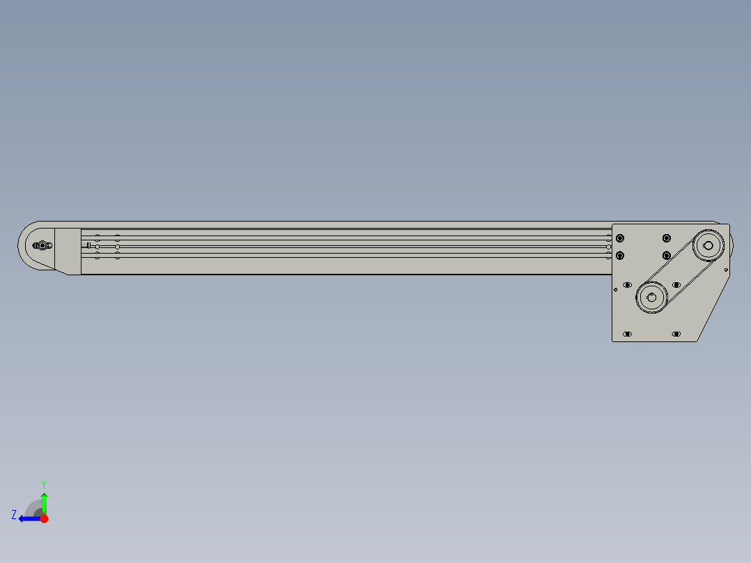 kra01-b200-l1000-40流水线怡合达右视图