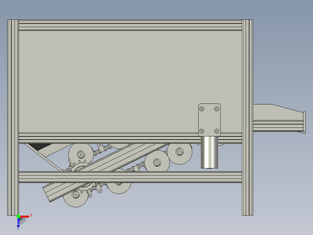 分拣装配体俯视图