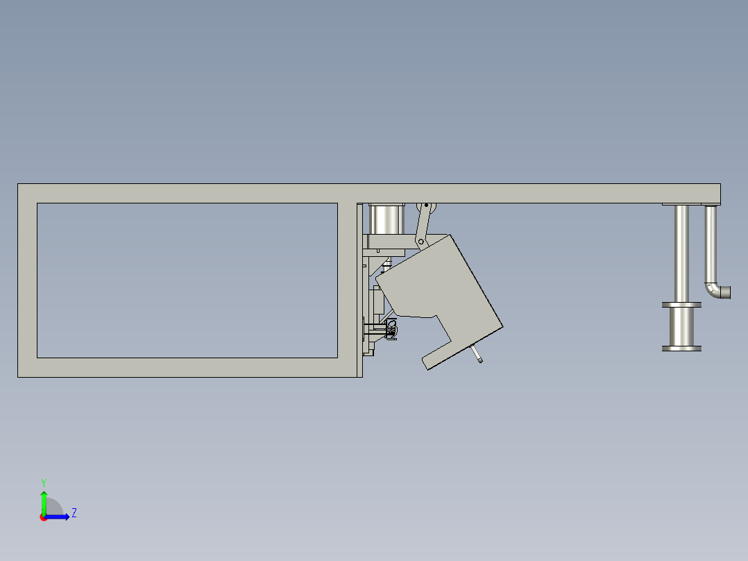 密封条加工用开口设备左视图