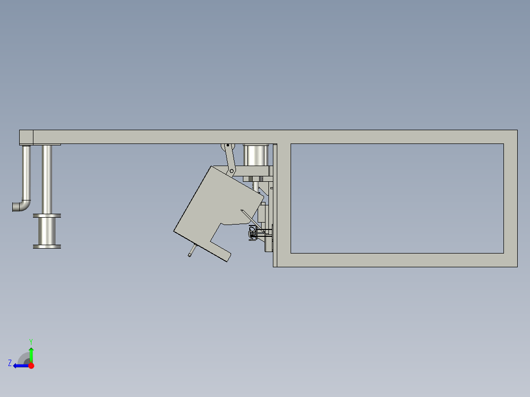 密封条加工用开口设备右视图
