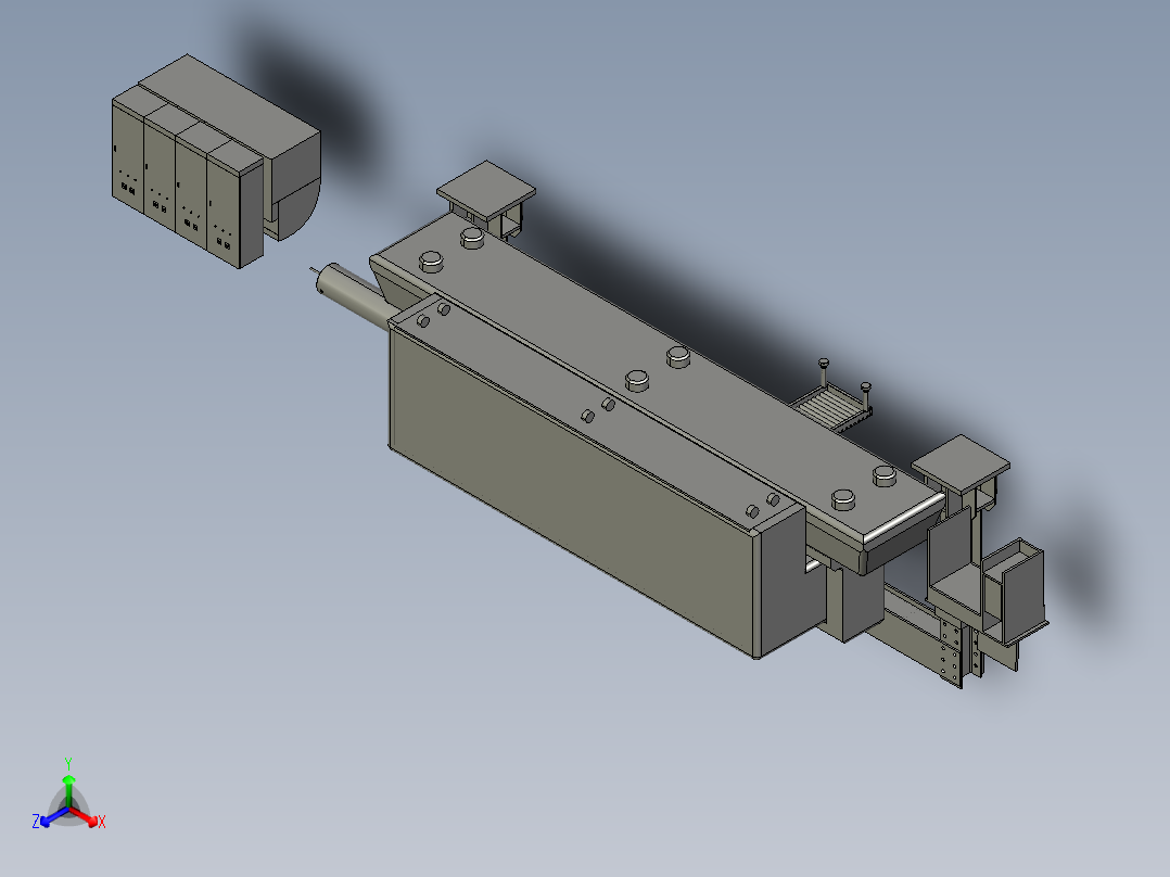 飞机前起落架力矩试验机主视图