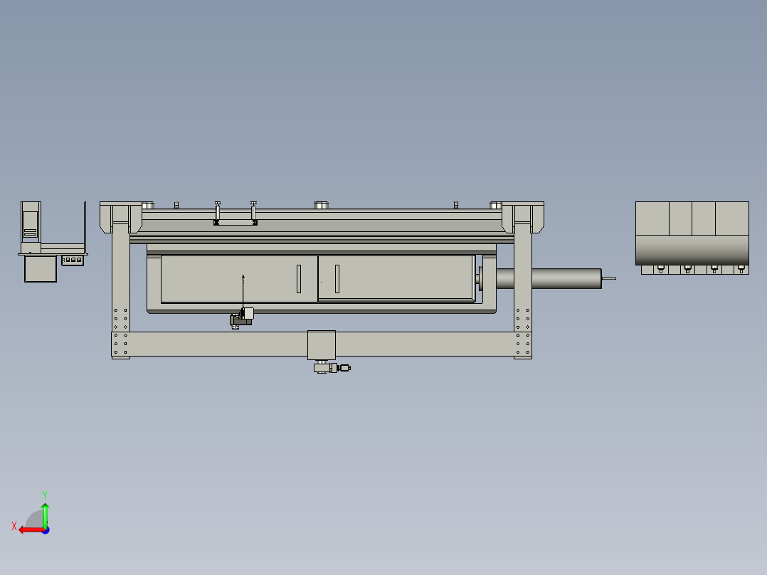 飞机前起落架力矩试验机后视图
