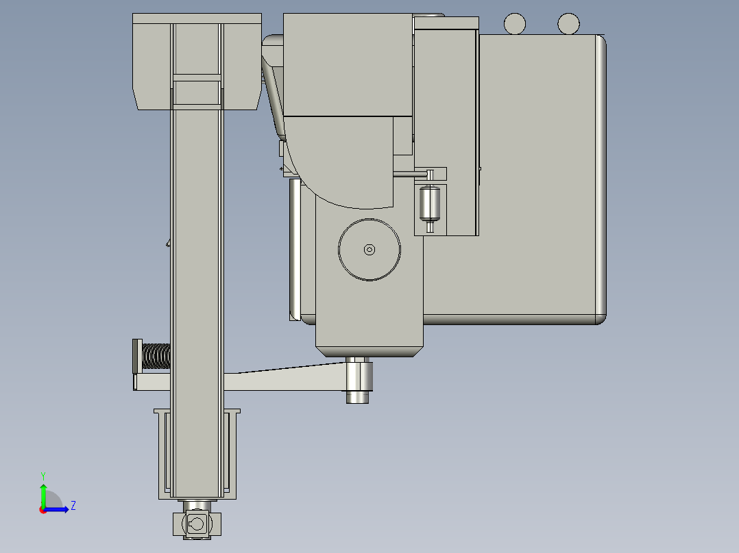 飞机前起落架力矩试验机左视图