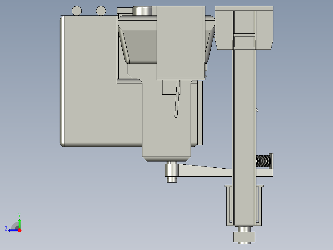 飞机前起落架力矩试验机右视图