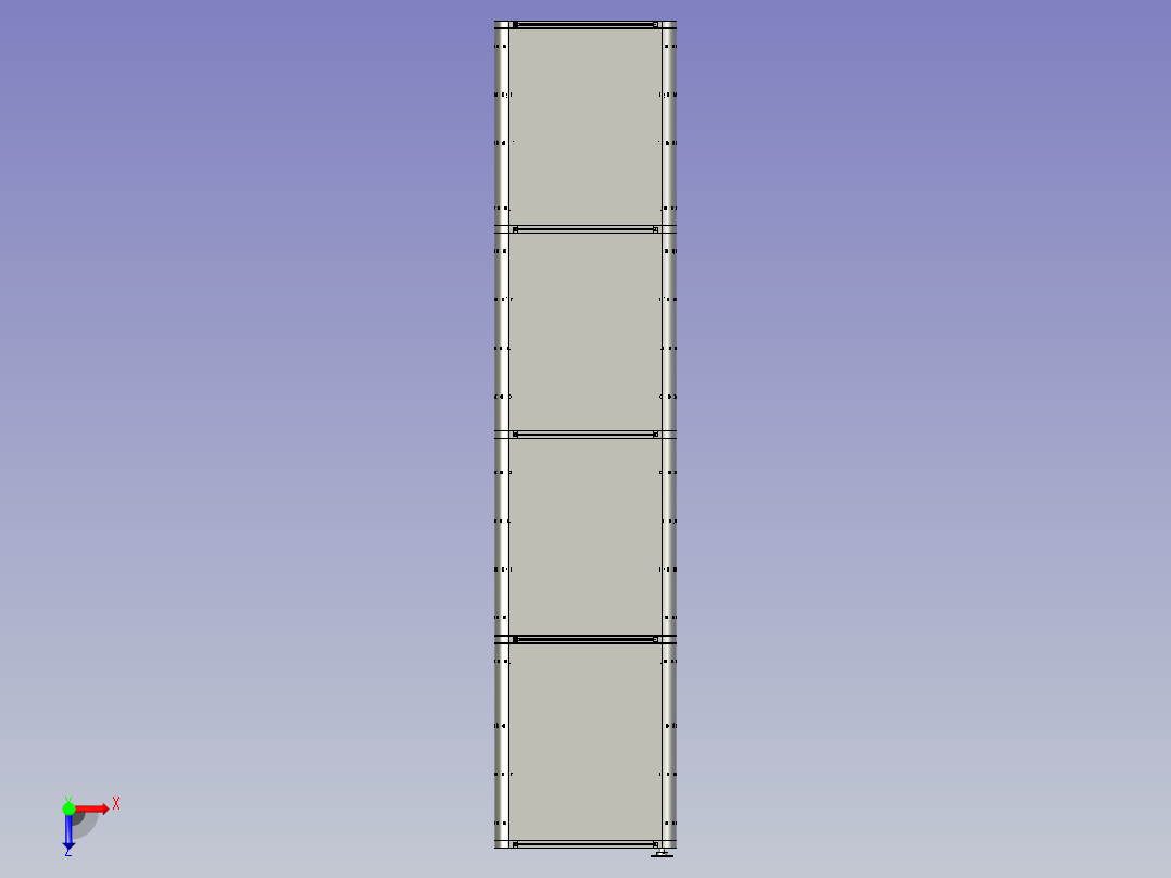 链板输送线装配俯视图