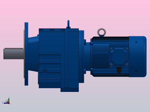 RF87法兰轴伸式安装斜齿轮减速机RF87-Y1.5-4P-90L-M1-0°-Φ300右视缩略图