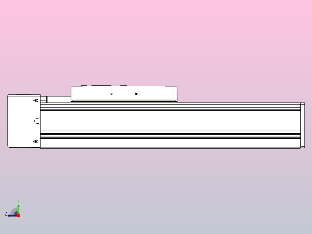 滚珠丝杠直线轴带导轨全封闭TPA-HCR-105D-1610C-L100-ML-C-P40-N3右视图