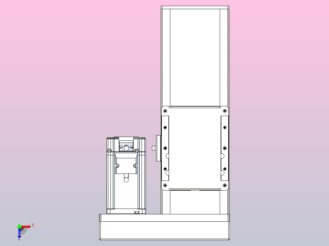 滚珠丝杠直线轴带导轨全封闭TPA-HCR-105D-1610C-L100-ML-C-P40-N3俯视图