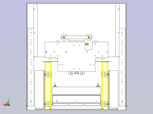 一种半自动门3D图模型后视缩略图