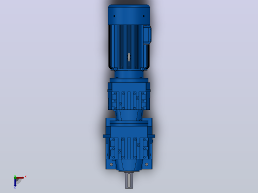 R37R17底脚轴伸式安装组合型斜齿轮减速机R37R17-Y0.25-4P-71-M1-0°俯视缩略图