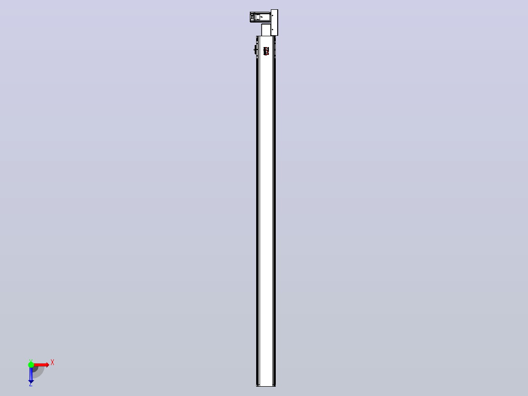 皮带直线轴半封闭可选导轨TPA-HNB-110D-90-L1800-ML-Y-P40-N3俯视图