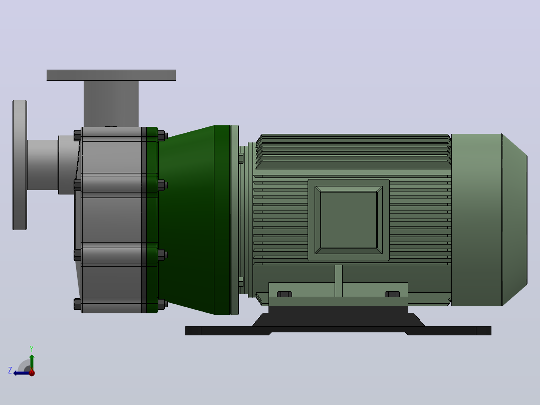 CQB40-40-125F氟塑料合金磁力泵[CQB40-40-125F]右视图
