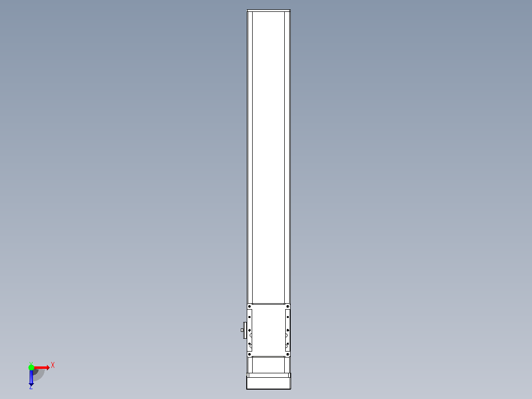 滚珠丝杠直线轴带导轨全封闭TPA-HCR-105D-1610C-L650-MP-C-P40-N3俯视图