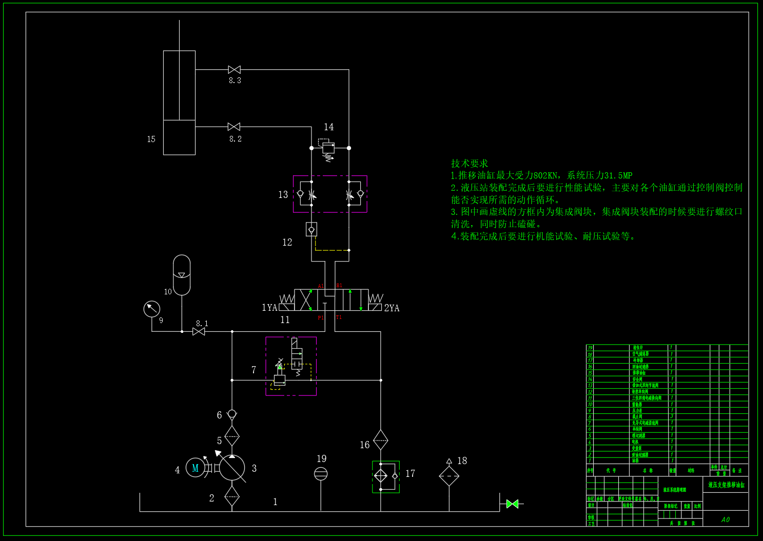ZY10000-26-55D 液压支架（推移油缸）（CAD+说明书）